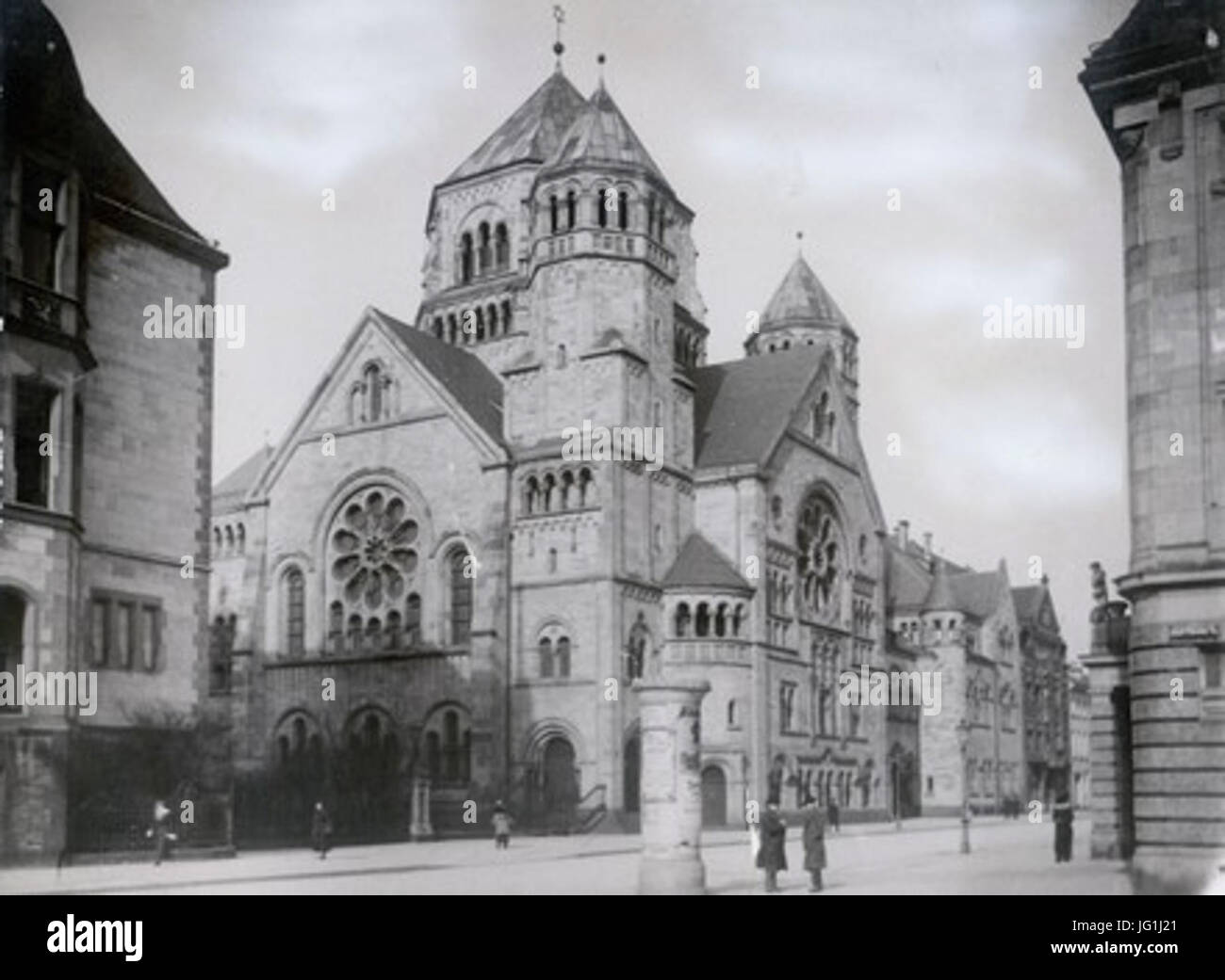 Düsseldorf Synagogue an der Kasernenstrasse um 1910 erbaut 1903 von Josef Kleesattel. Segno originale.-076-200-009 Foto Stock