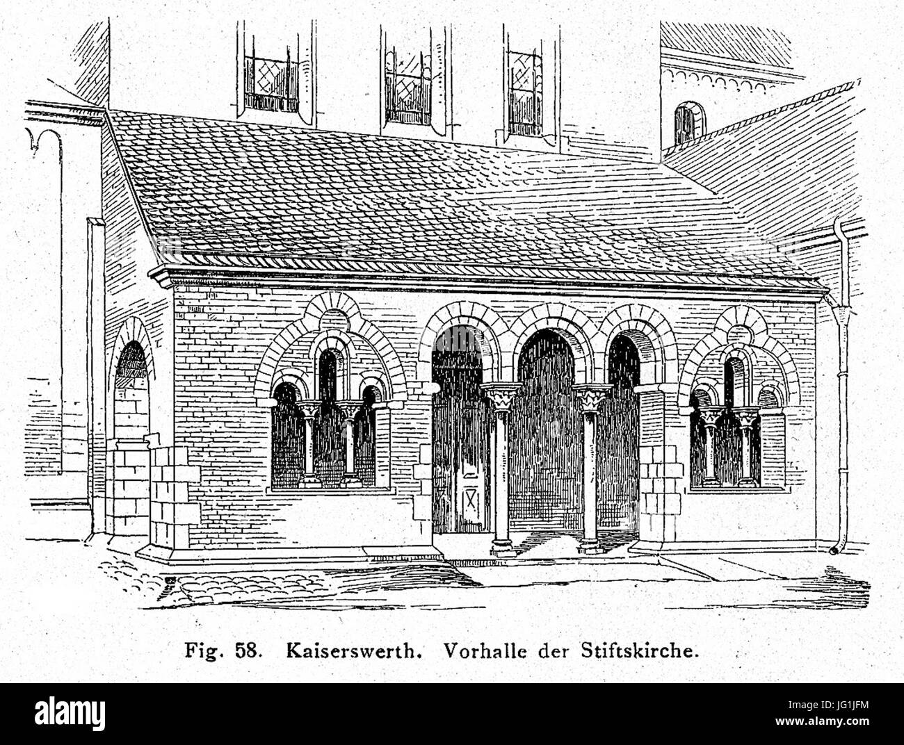 Düsseldorf-Kaiserswerth, Stiftskirche, Vorhalle Foto Stock