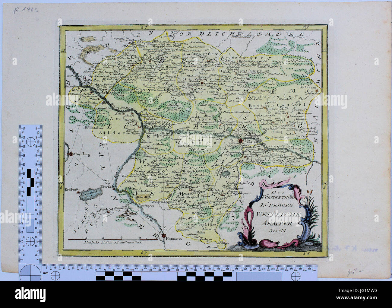 Das Fürstentum Lüneburg westliche Ämter 9091 Foto Stock