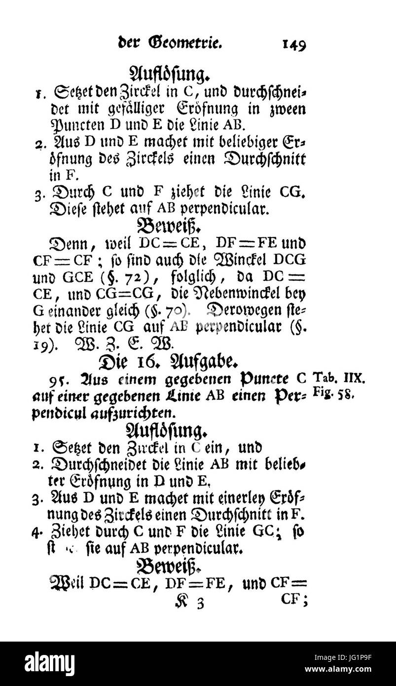 De Anfangsgründe aller mathematischen Wissenschaften (Wolff) 180 Foto Stock