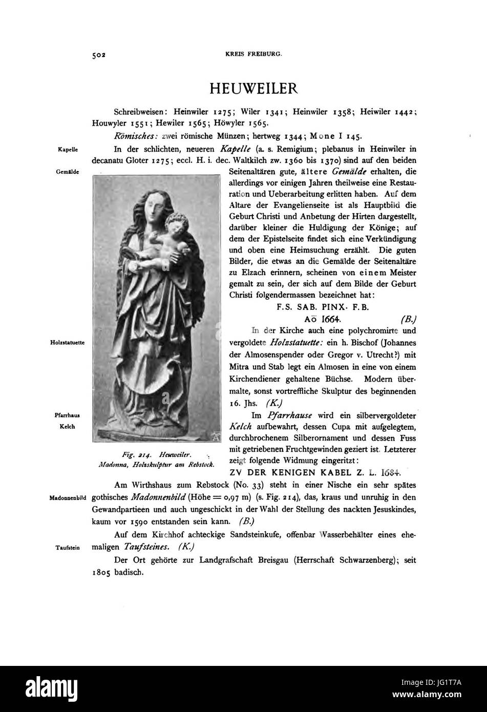 De Kunstdenkmäler Baden 6 610 Foto Stock