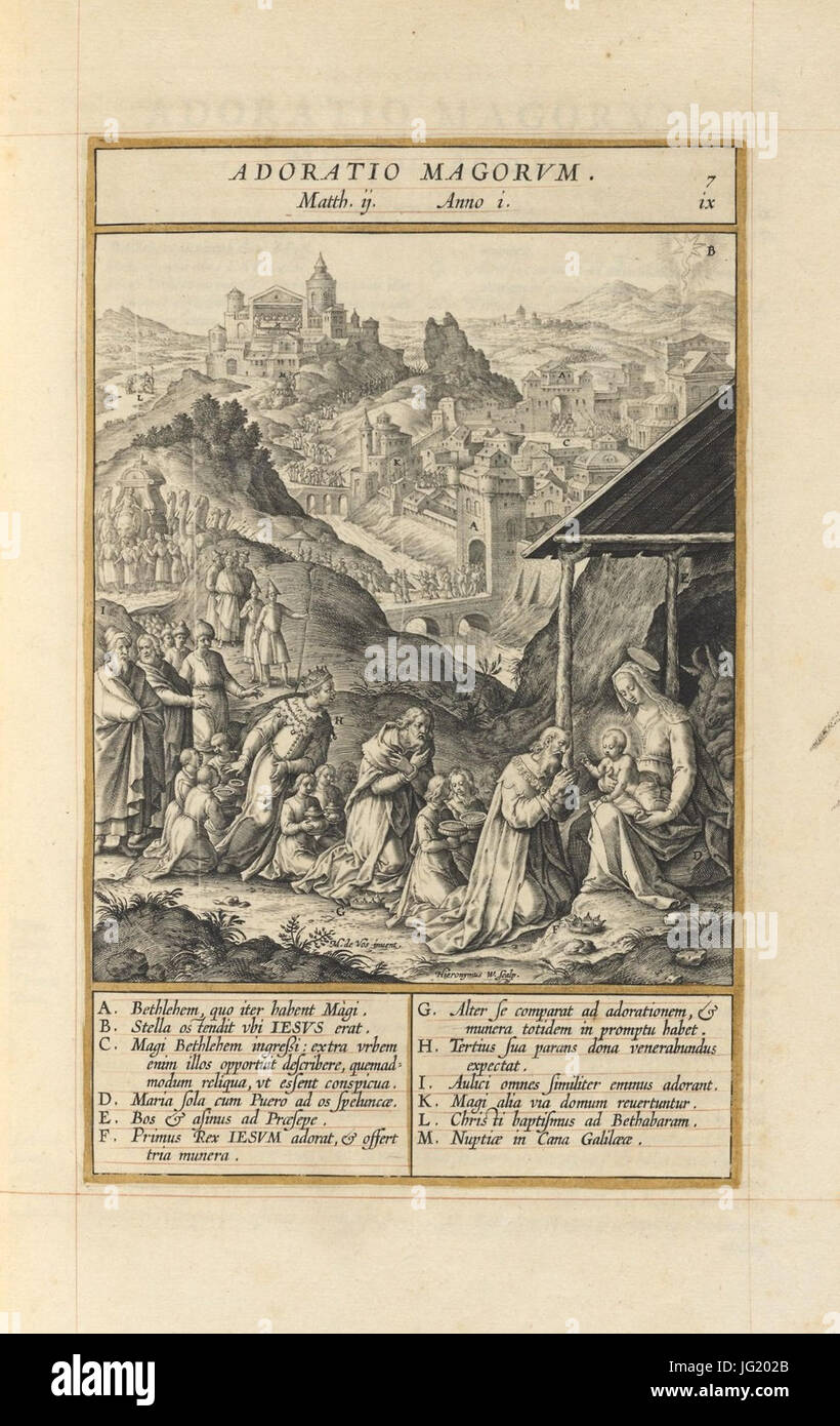 Houghton Typ 530.93.596 - Gerónimo Nadal, Evangelicae, piastra 7 Foto Stock