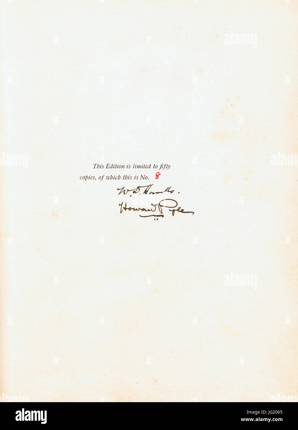 Howells, smette di vari supporti, 1896, édition de luxe, firme Foto Stock