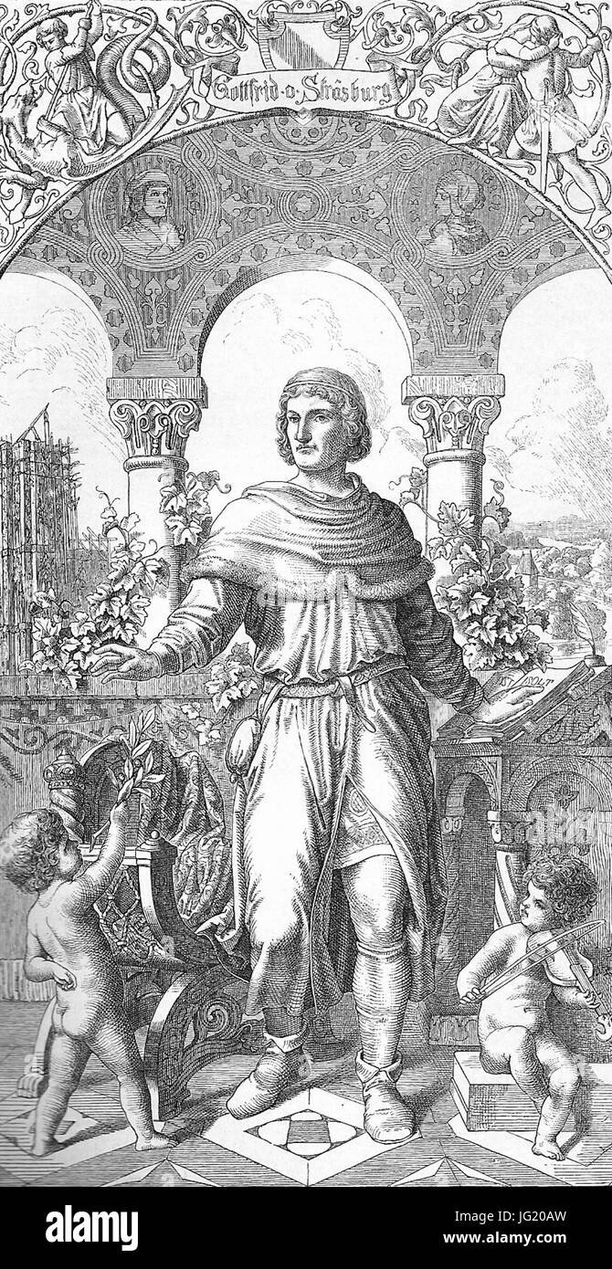 Gottfried von Straßburg Foto Stock