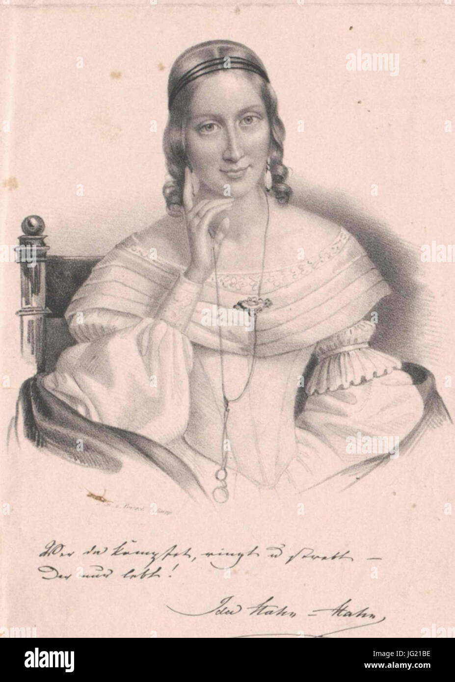 Ida Gräfin von Hahn-Hahn Foto Stock