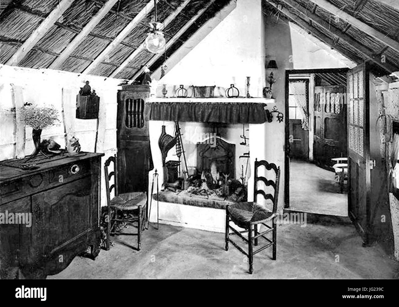 Intérieur d'une cabane en Camargue Foto Stock