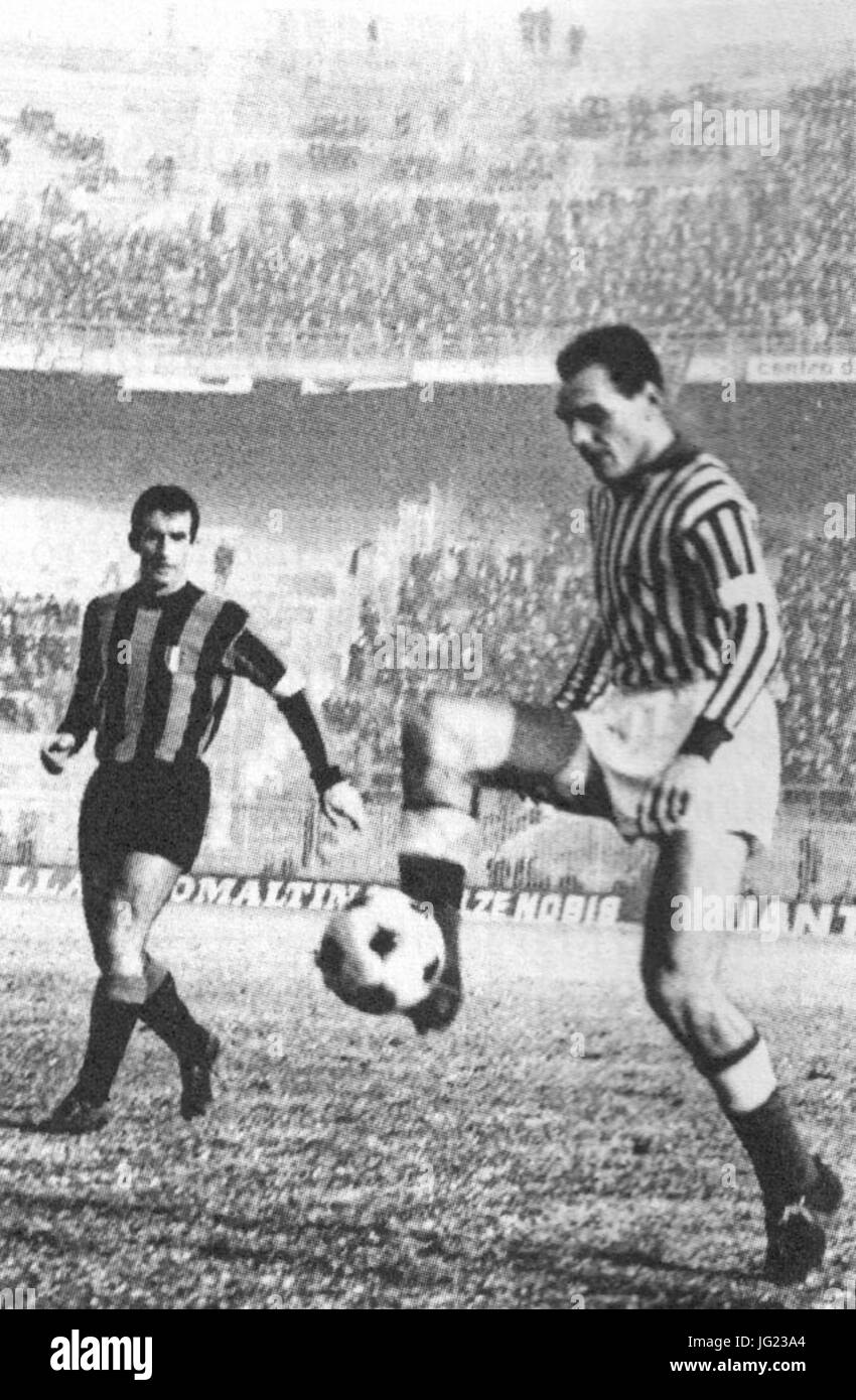 Inter Milan v L.R. Vicenza - anni sessanta - Luís Vinício & Armando Picchi Foto Stock Inter Milan v L.R. Vicenza - anni sessanta - Luís Vinício & Armando Picchi Foto Stock