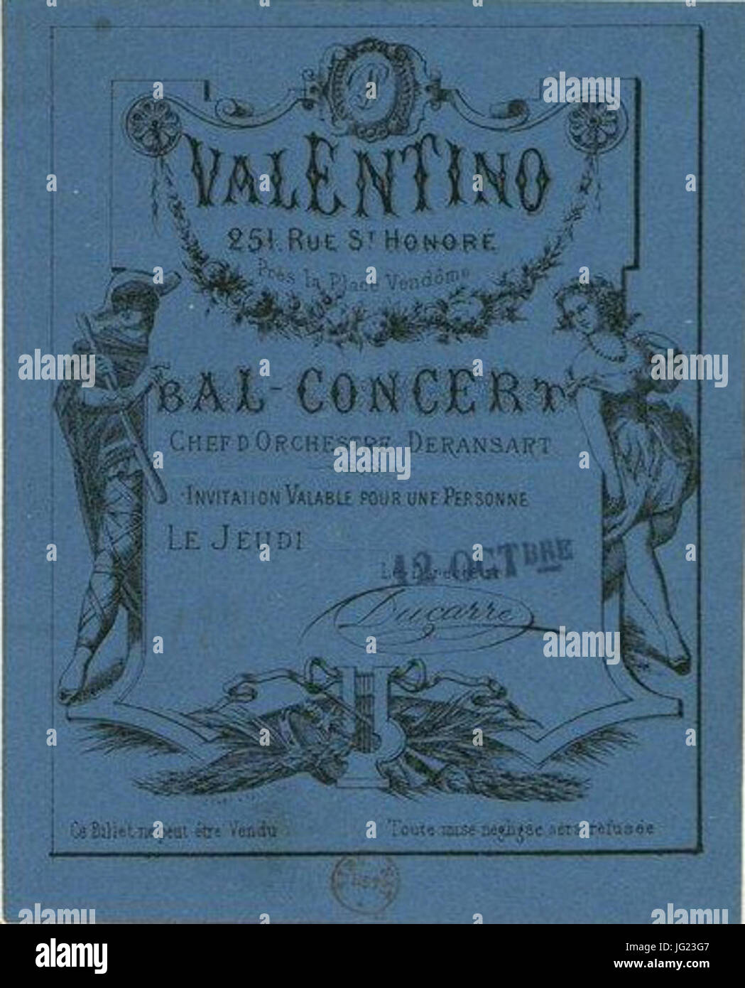 Invito Au bal - Concerto à Valentino 1865 Foto Stock