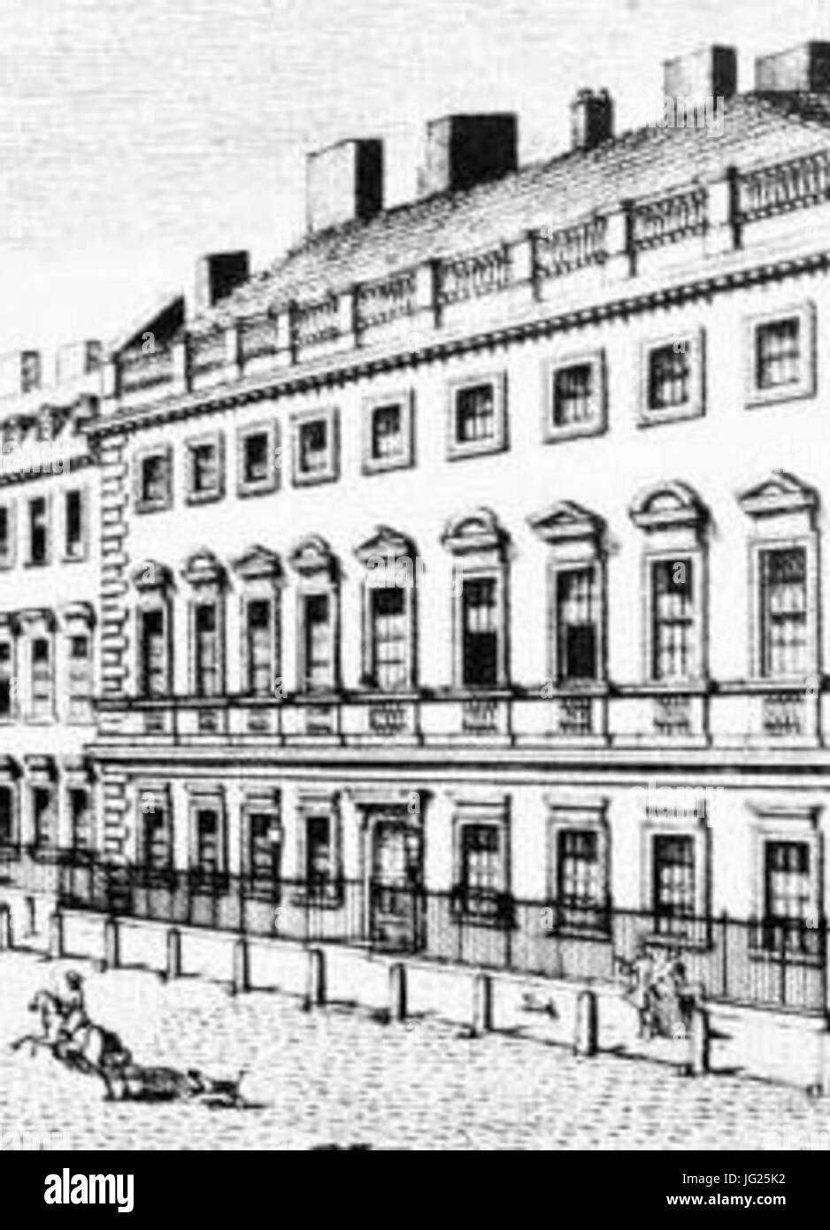 J Bowles s vista di St James s Square-ritagliato Foto Stock