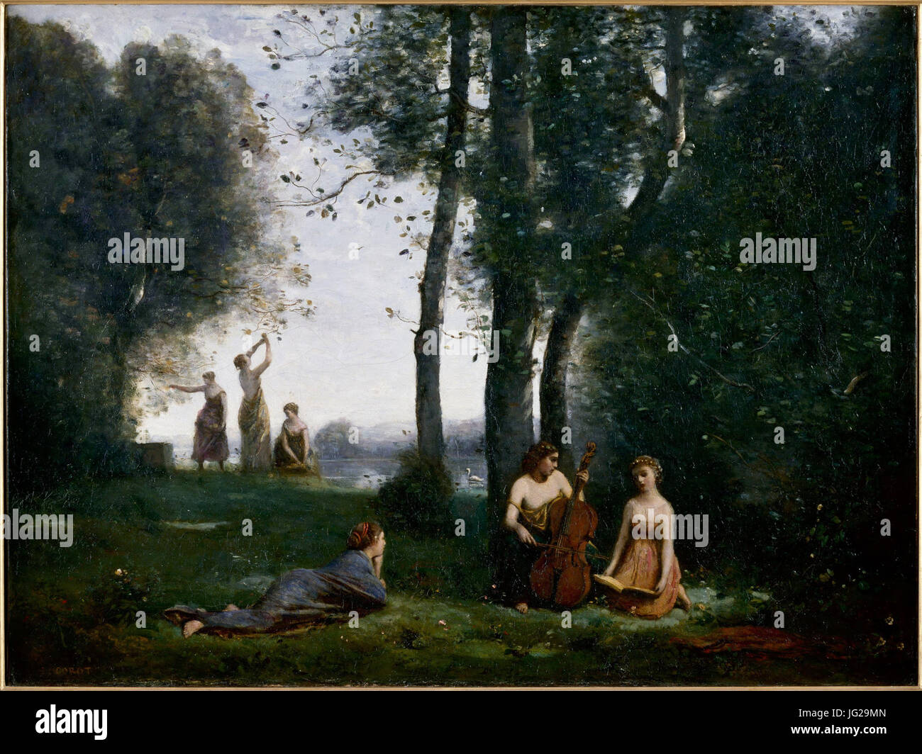 Jean-Baptiste-Camille Corot - Le Concert champêtre - Google Art Project Foto Stock
