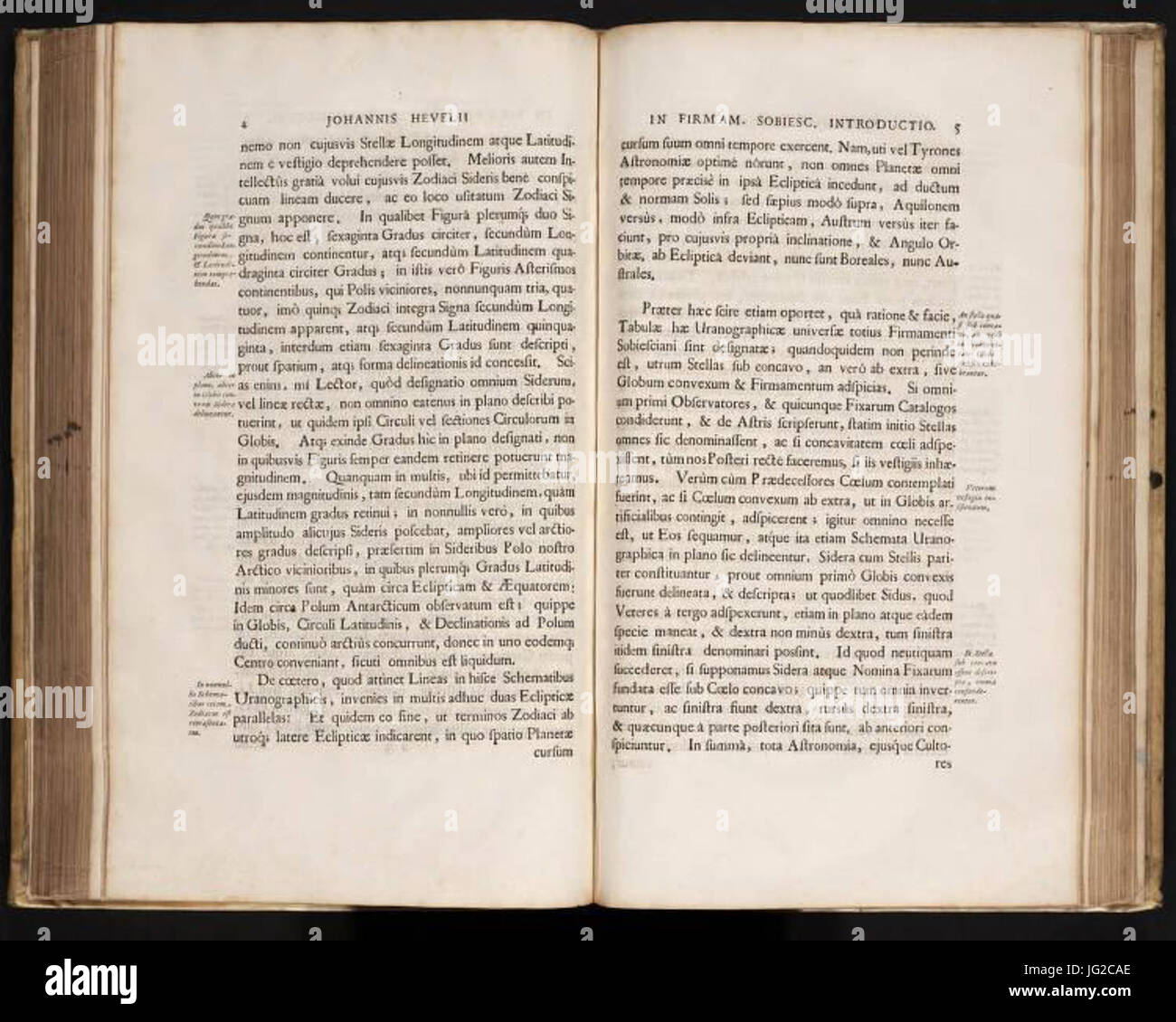 Johannes Hevelius - Prodromus Astronomia - Volume III Firmamentum sobiescianum sive Uranographia - Introduzione pag. 3 Foto Stock