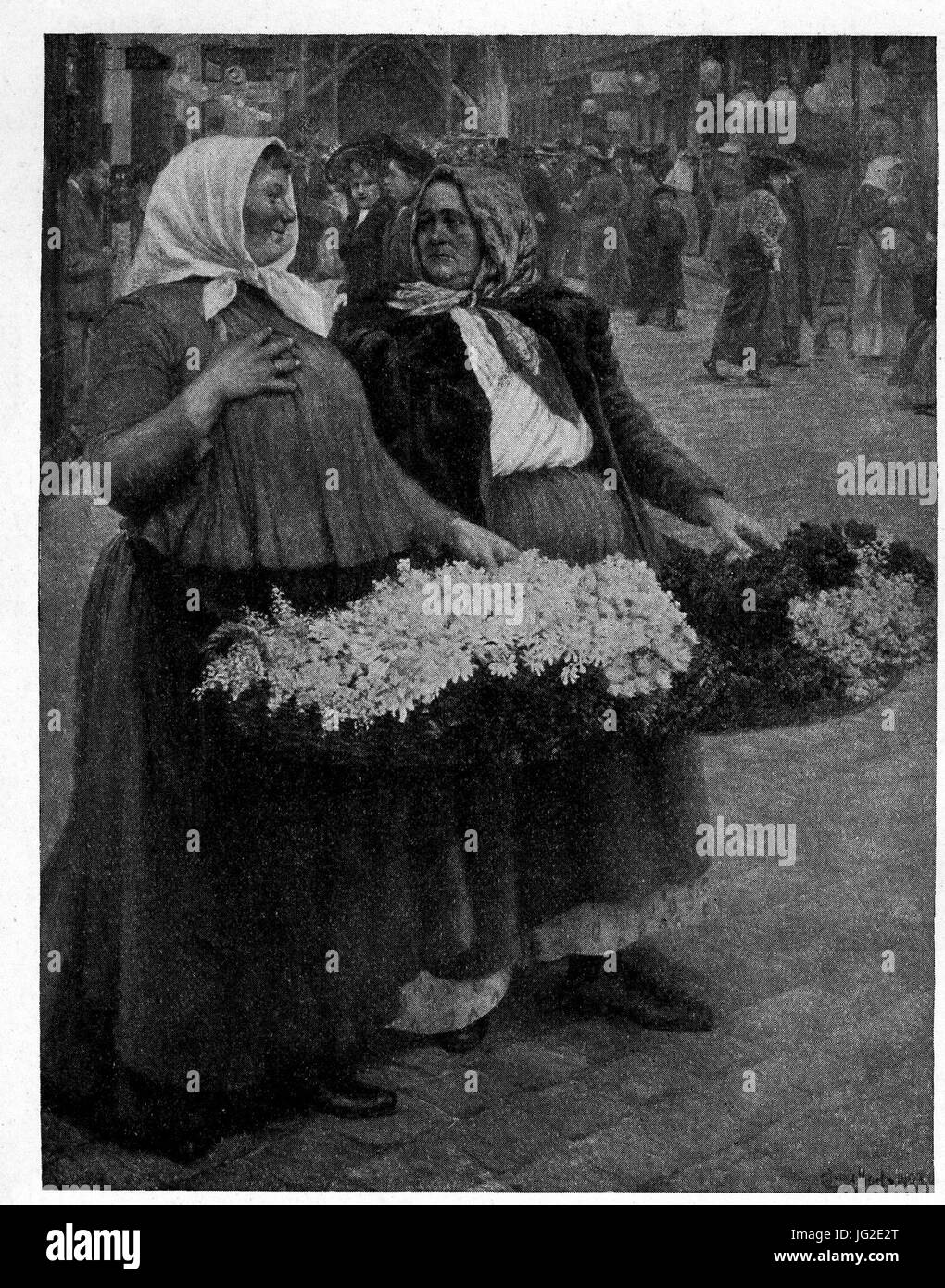 Josef Engelhart Wiener Blumenmädchen 1923 dgE Foto Stock