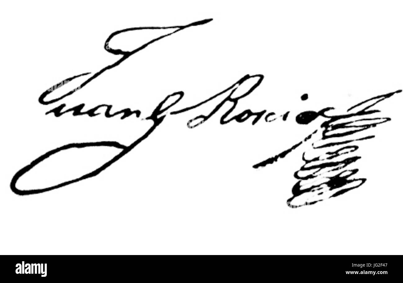 Juan Germán Roscio firma Foto Stock