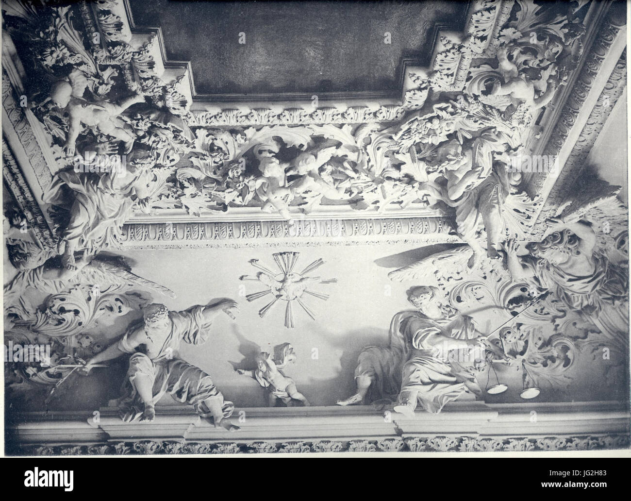 Königsberg, Kneiphöfisches Rathaus, Decke im Magistrats-Sitzungssaal (9) Foto Stock