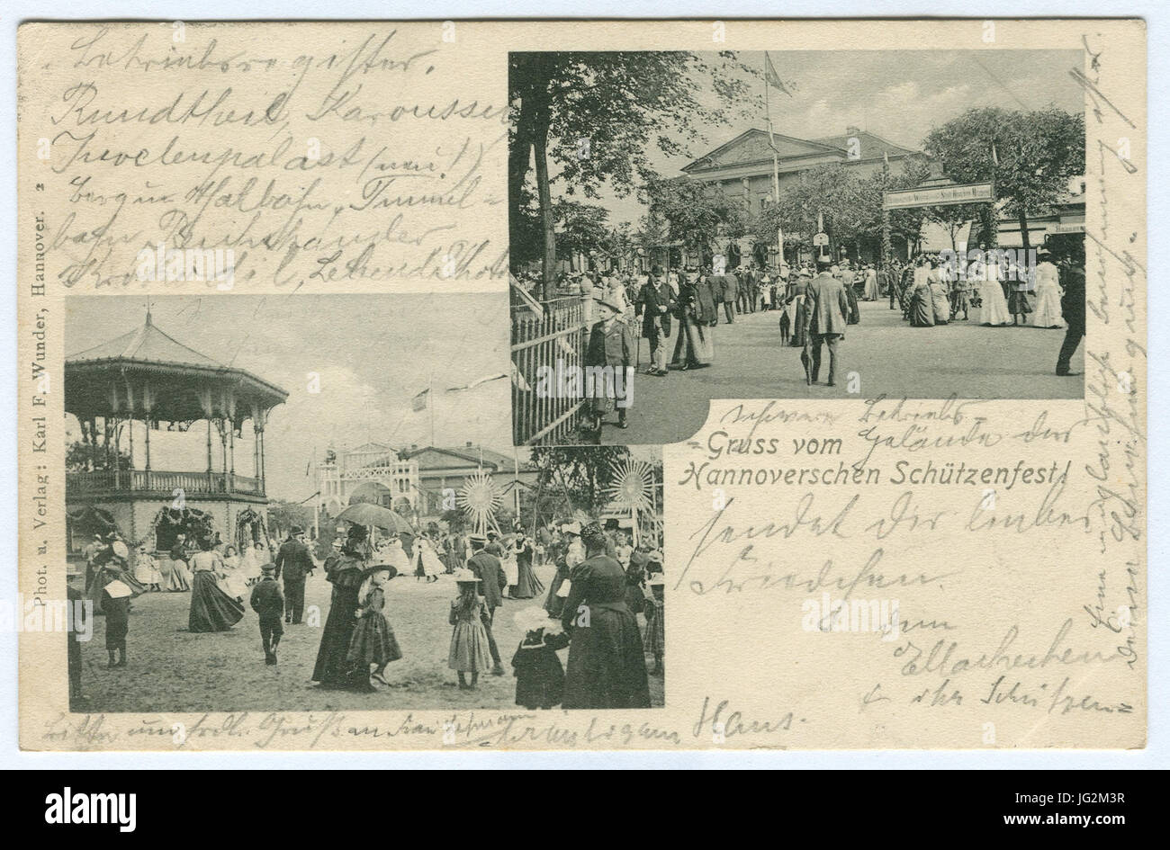 Karl F. Wunder PC 0002 Gruss vom Hannoverschen Schützenfest! Foto Stock