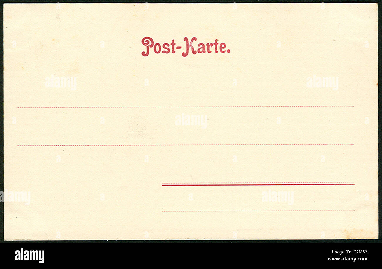 Karl F. Wunder PC 0061 Hannover, Osterstraße. Adressseite ungeteilt, Post-Karte blanco Foto Stock