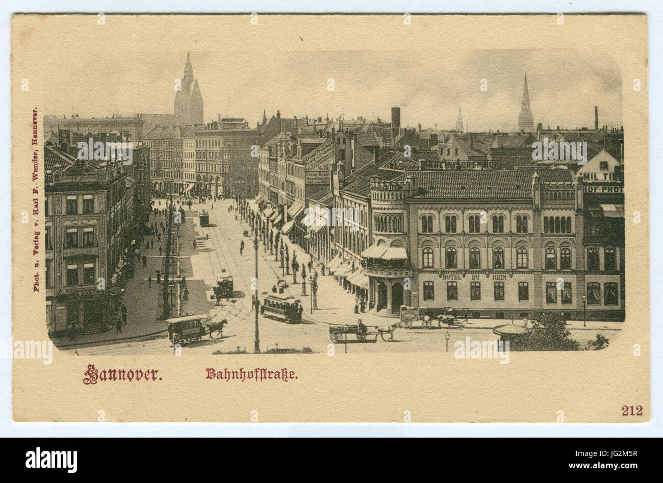 Karl F. Wunder PC 0212 Hannover. Bahnhofstrasse Foto Stock