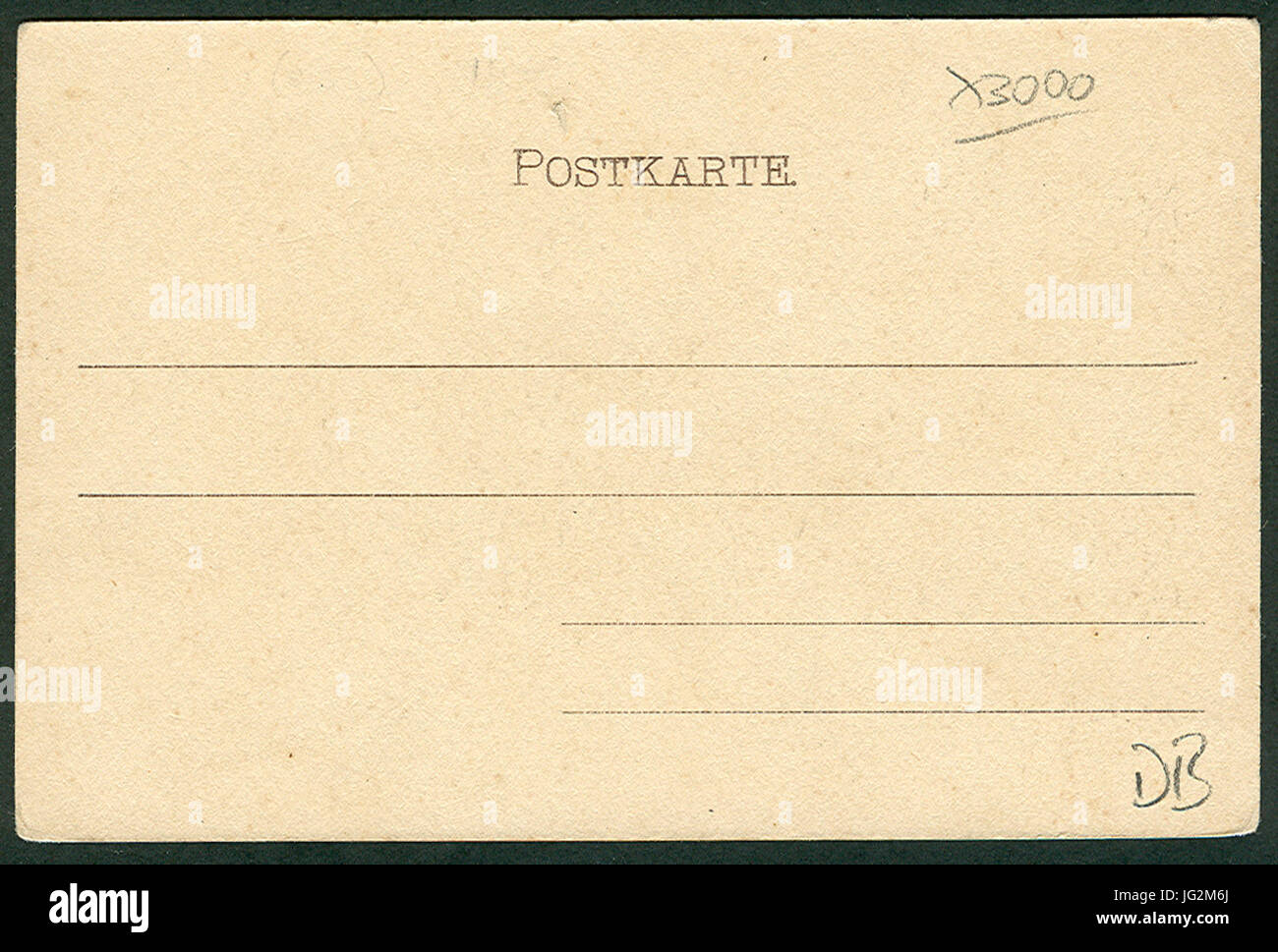 Karl F. Wunder PC 0325 Hannover Höhere Töchterschule. Adressseite Foto Stock