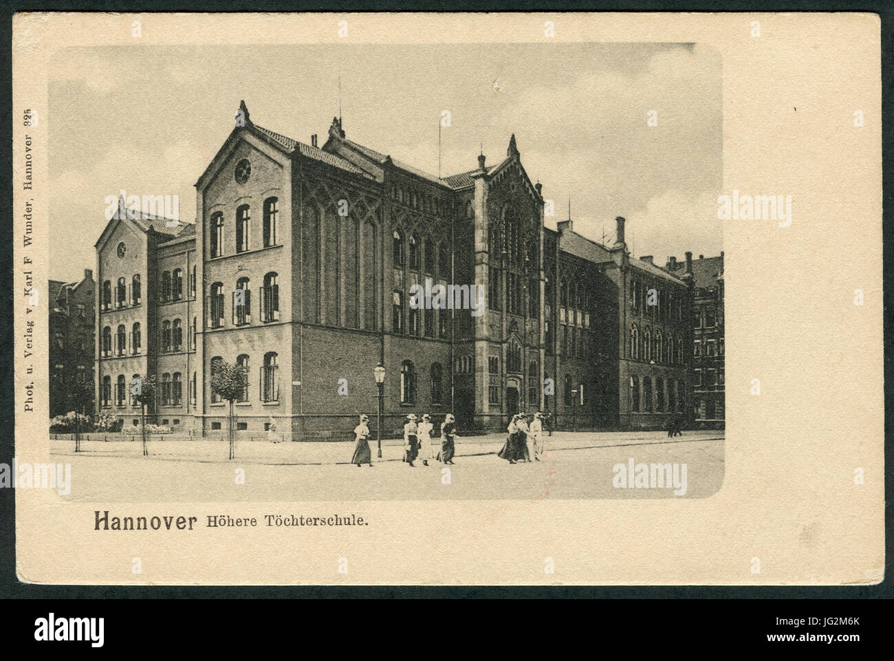 Karl F. Wunder PC 0325 Hannover Höhere Töchterschule. Bildseite Foto Stock