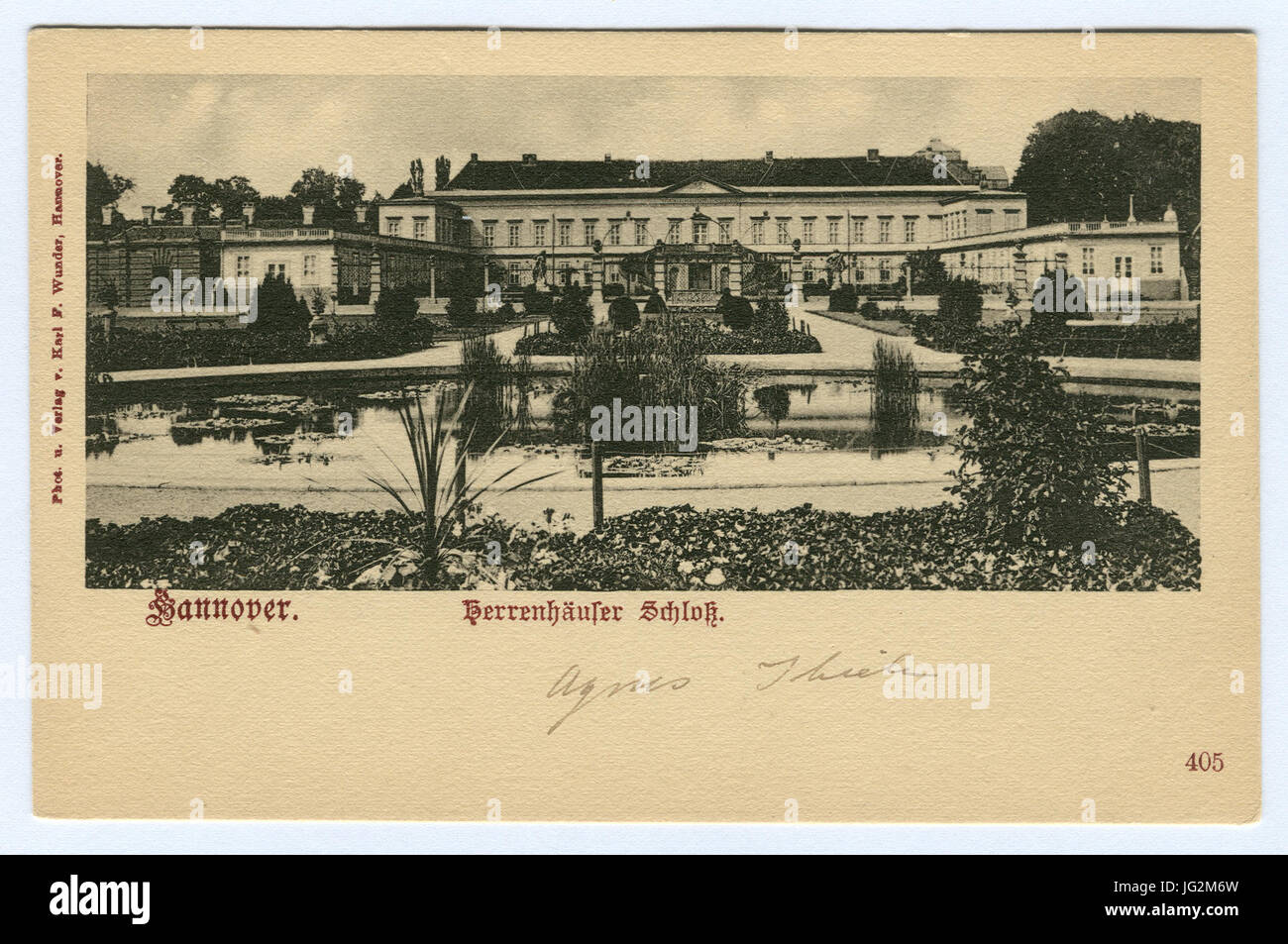 Karl F. Wunder PC 0405 Hannover. Herrenhäuser Schloß Foto Stock