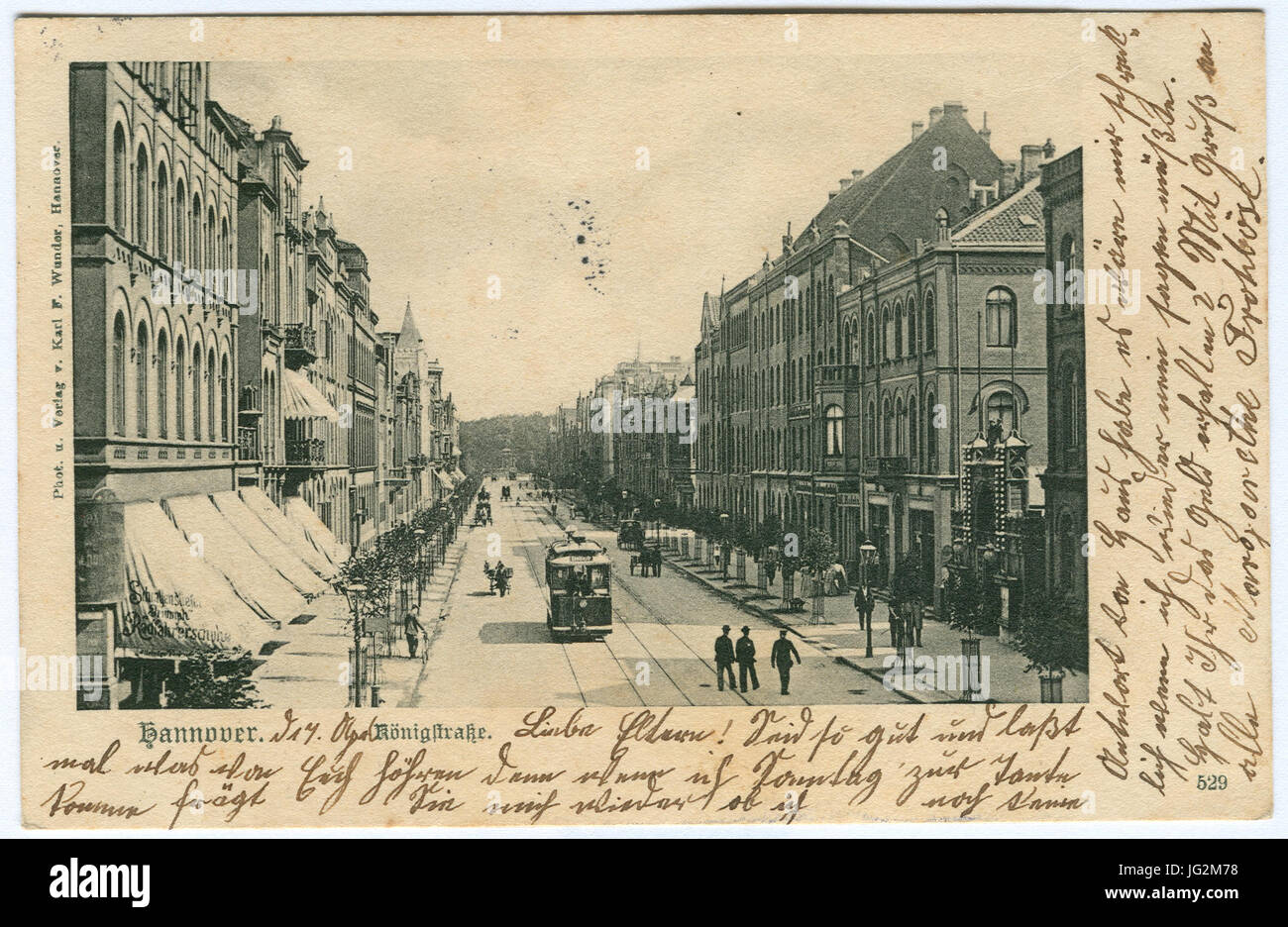 Karl F. Wunder PC 0529 Hannover. Königstraße Foto Stock