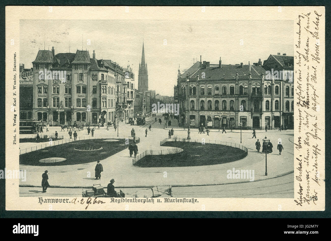 Karl F. Wunder PC 0576 Hannover. Aegidienthorplatz u. Marienstraße. Bildseite Foto Stock