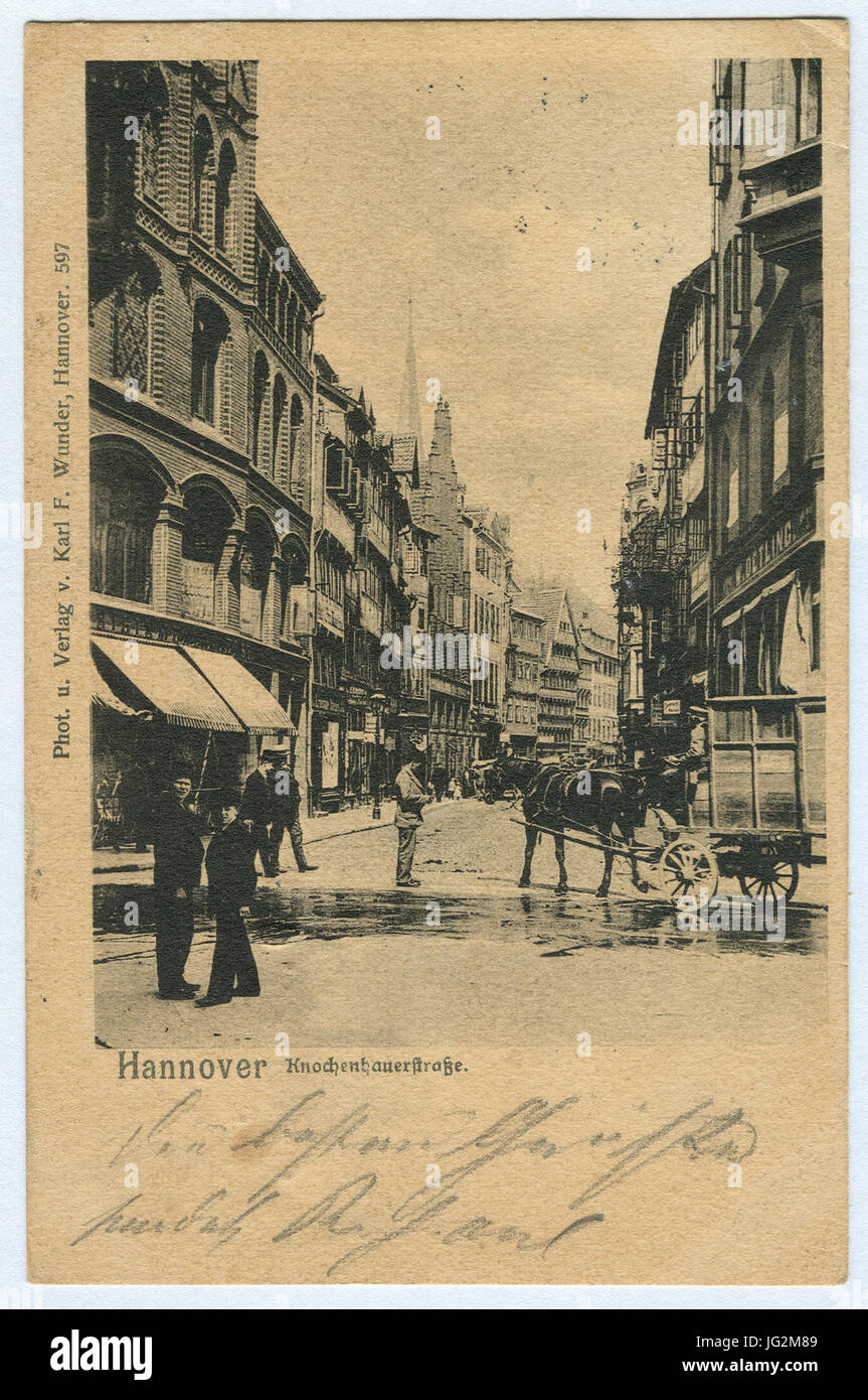 Karl F. Wunder PC 0597 Hannover. Knochenhauerstraße Foto Stock
