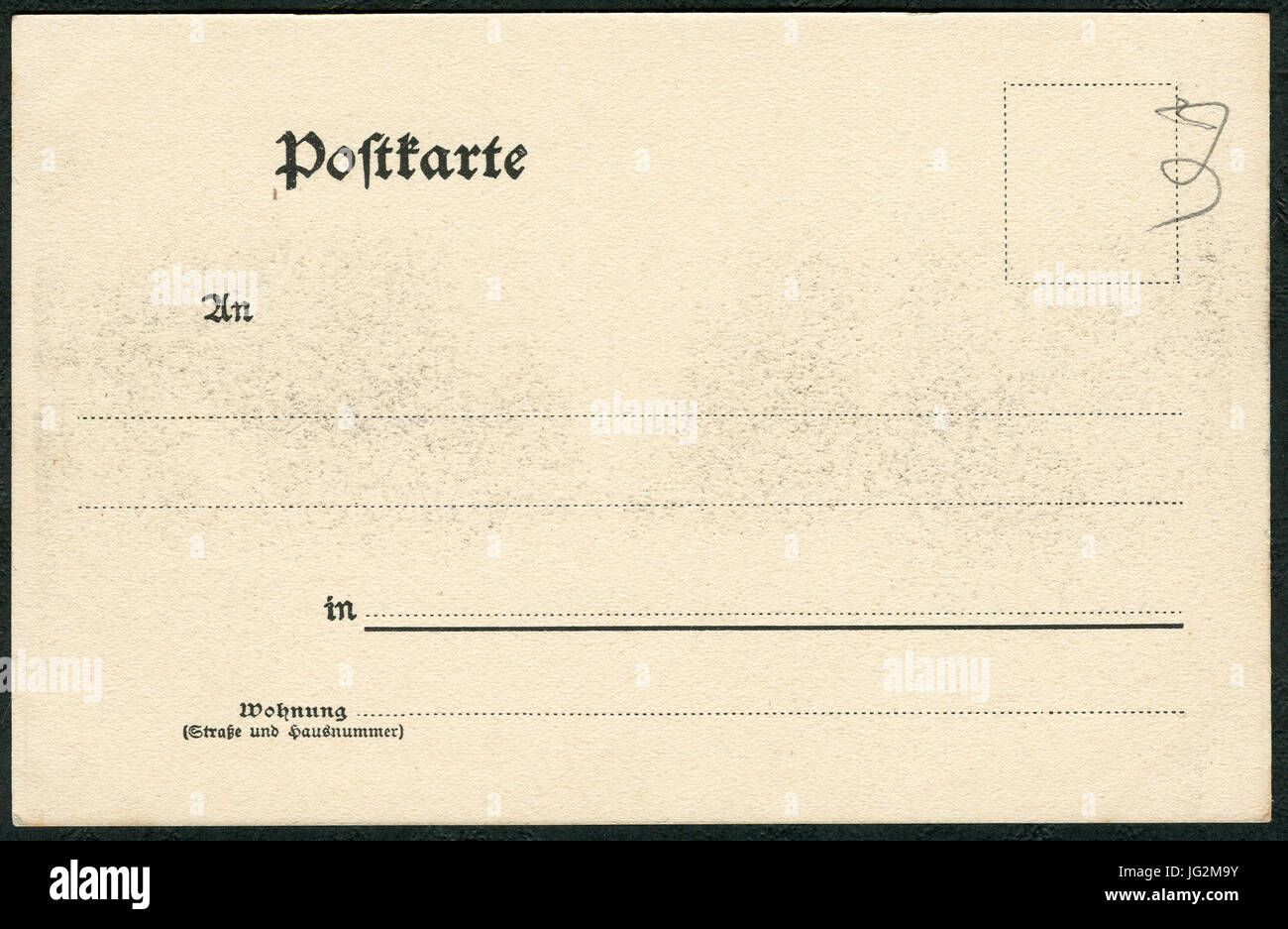 Karl F. Wunder PC 0939 Hannover. Nordmannstraße. Adressseite, ungeteilte Rückseite Foto Stock