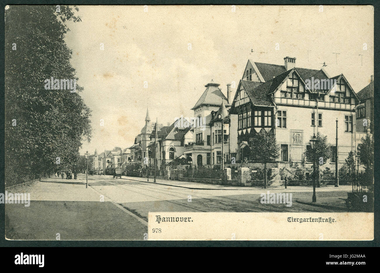 Karl F. Wunder PC 0978 Hannover. Tiergartenstraße. Bildseite Foto Stock