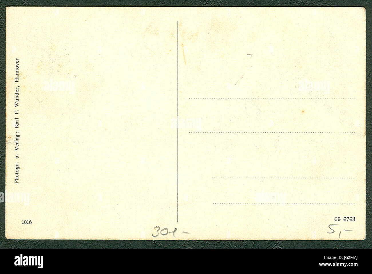 Karl F. Wunder PC 1016 Hannover Blick auf Theater und Georgstraße. Adressseite Foto Stock