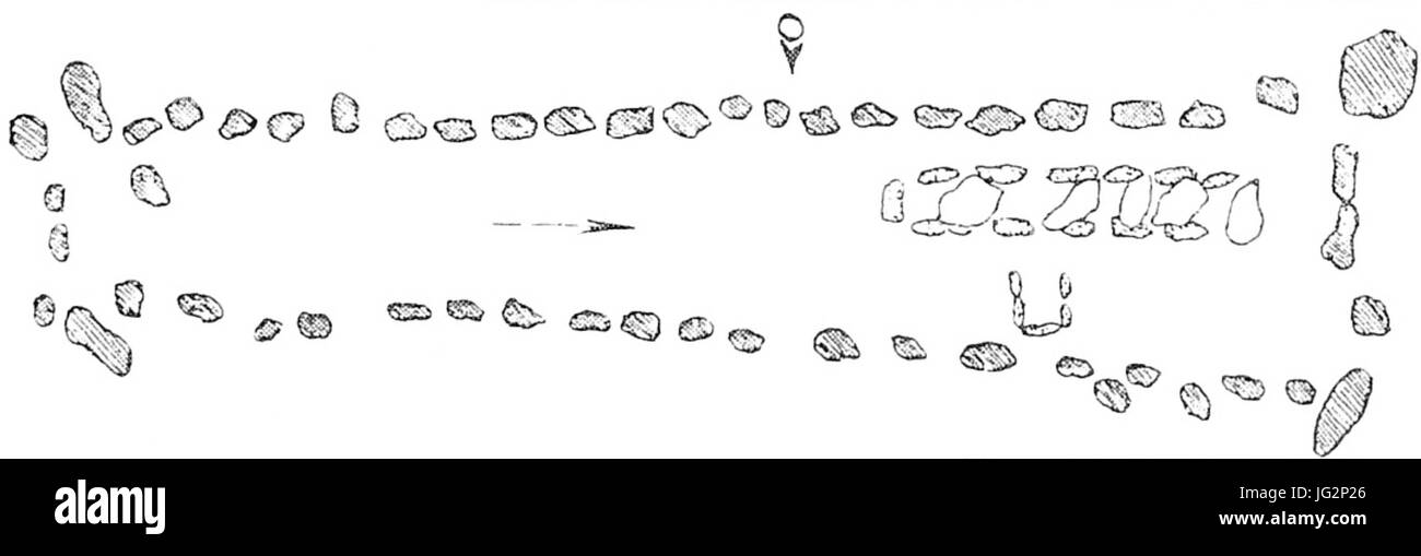 Großsteingrab Leetze 6a Krause Schoetensack Plan Foto Stock