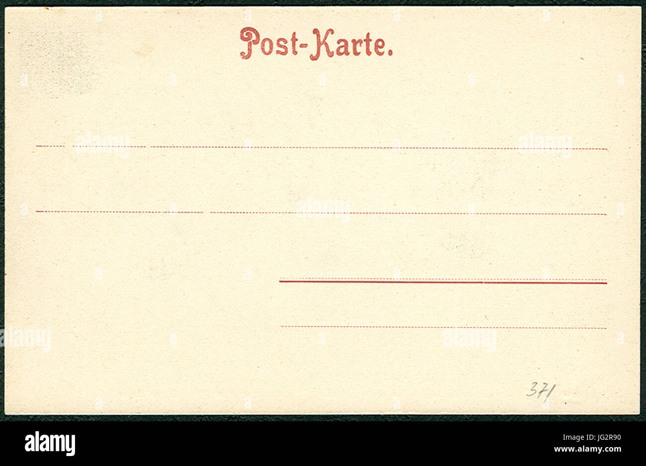 Knackstedt & Näther Stereoskopie 0818 Amburgo.Freihafen, Lagerhäuser. Adressseite der Postkarte Foto Stock