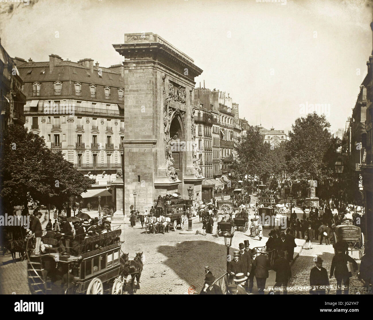 Léon & Lévy, Boulevard et porte Saint-Denis, c. 1889 02 Foto Stock