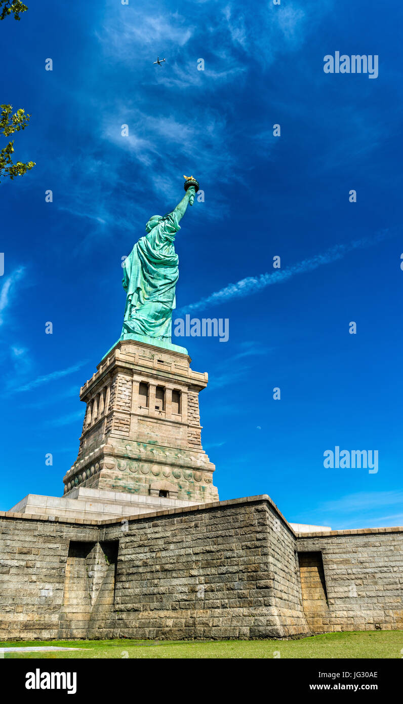 La statua della libertà su Liberty Island in New York City Foto Stock