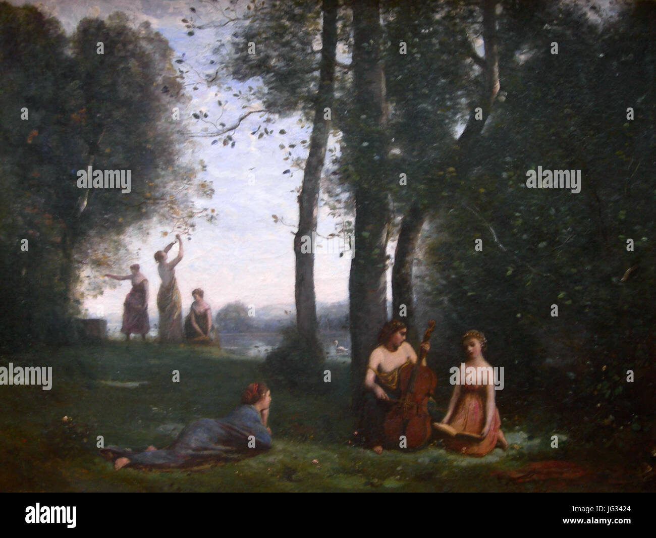 Le Concert champêtre da Jean-Baptiste-Camille Corot Foto Stock