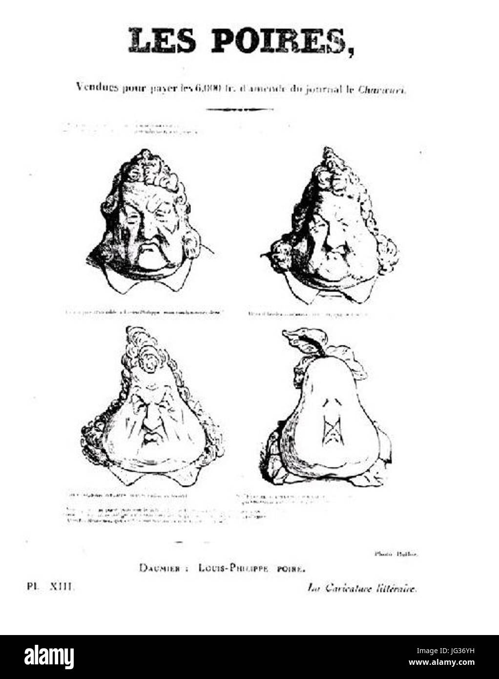 Les Poires, Honoré Daumier (1831) Foto Stock