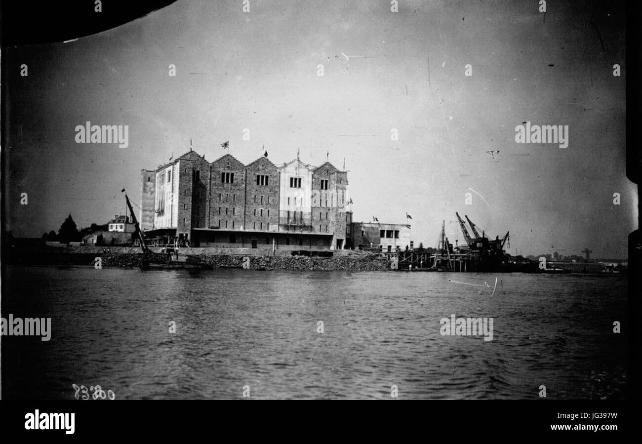 Lorient - port de pêche de Keroman - costruzione du frigorifique - 1920 Foto Stock