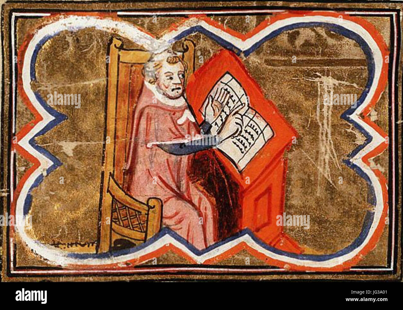Guyard des Moulins traduttore di Petrus Comestor s Historia scolastica Foto Stock