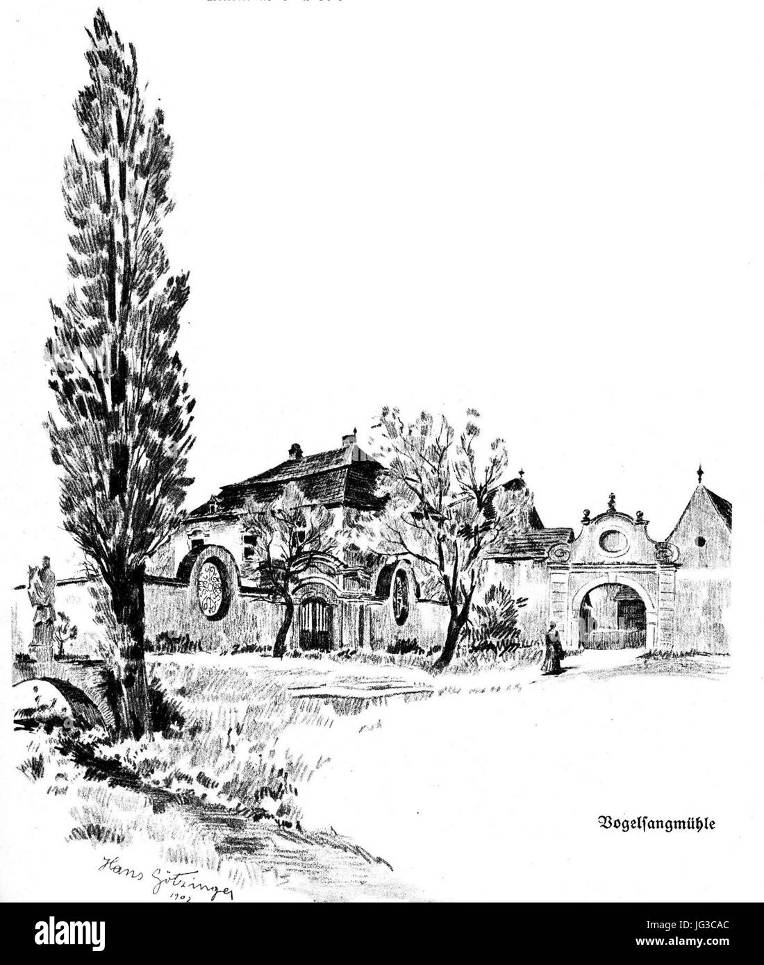 Hans Götzinger Eggenburg 1902 dgE Vogelsangmühle Foto Stock