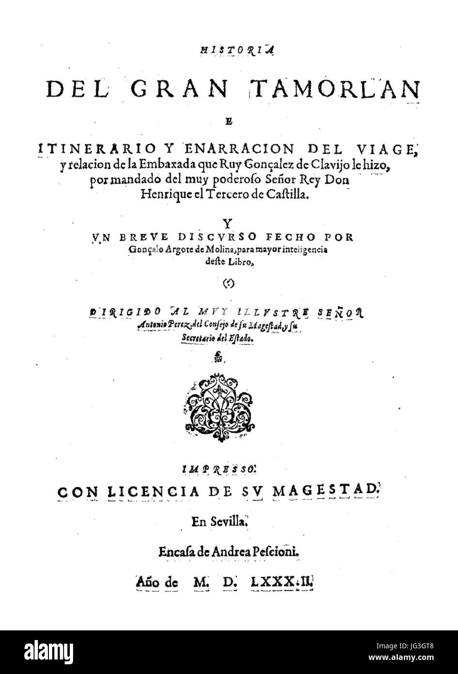 Historia del gran Tamorlán Foto Stock