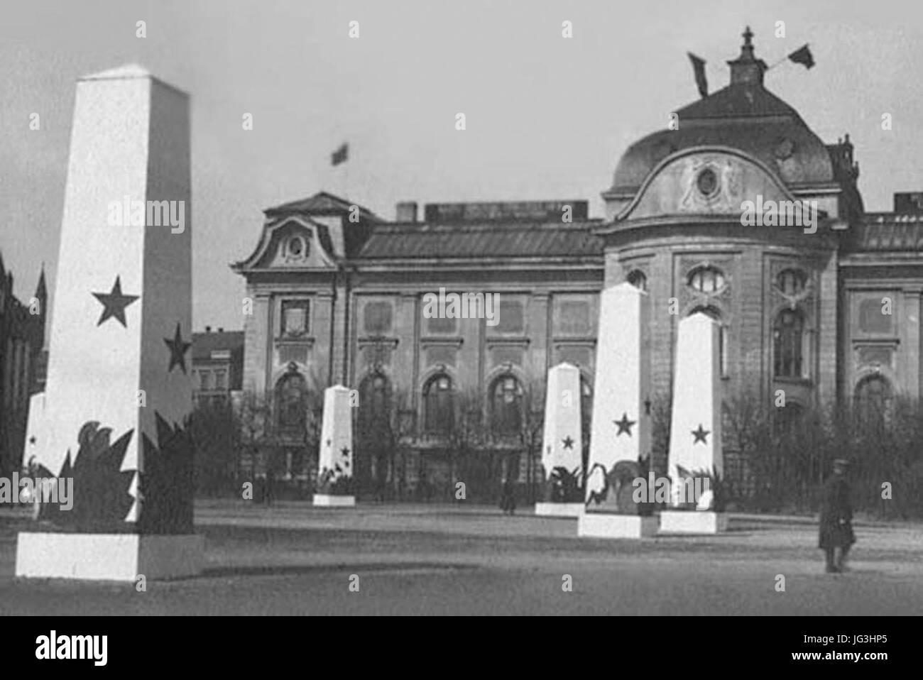 Decorazioni per le vacanze di Maggio 1. 1919. Riga (3) Foto Stock