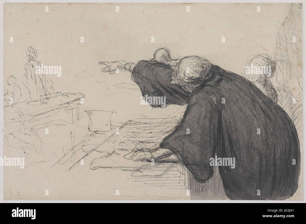 Honoré Daumier L'argomento décisif c 1860-70 Foto Stock