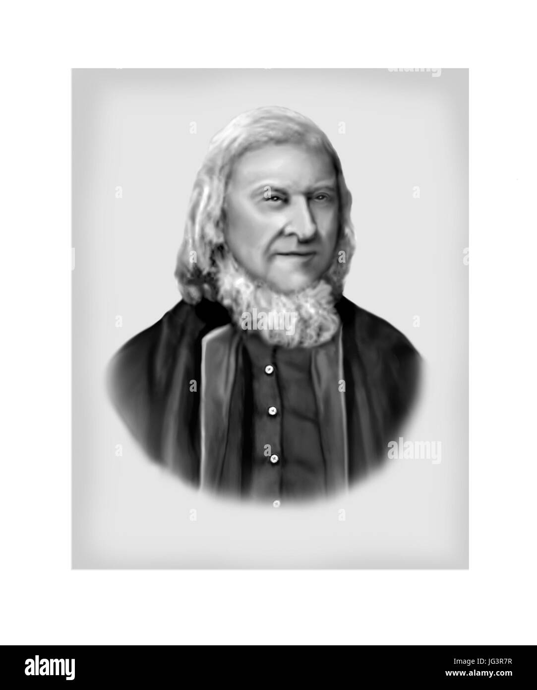 August Heinrich Hoffmann von Fallersleben, 1798 - 1874, il poeta tedesco Foto Stock