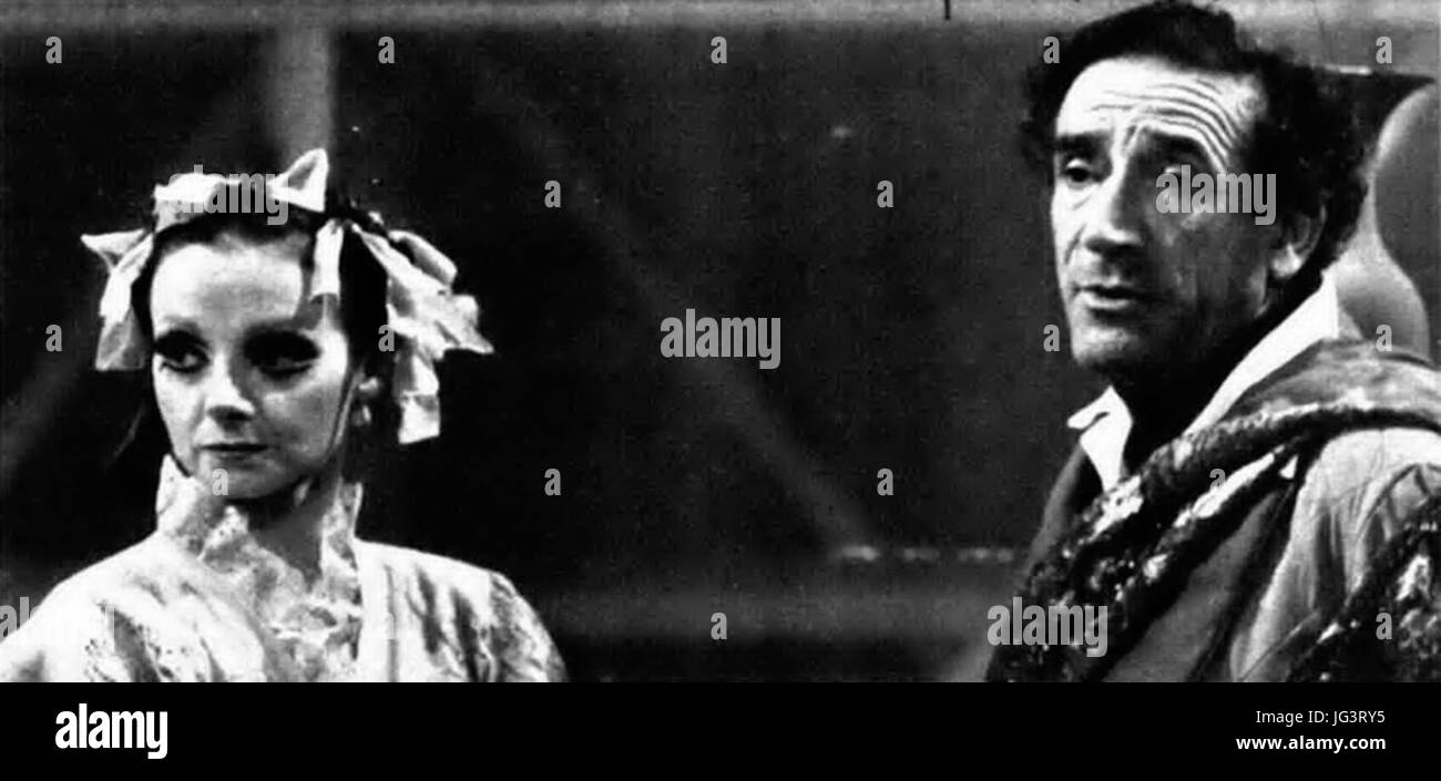 Milena Vukotic e Arnoldo Foà 1975 Foto Stock