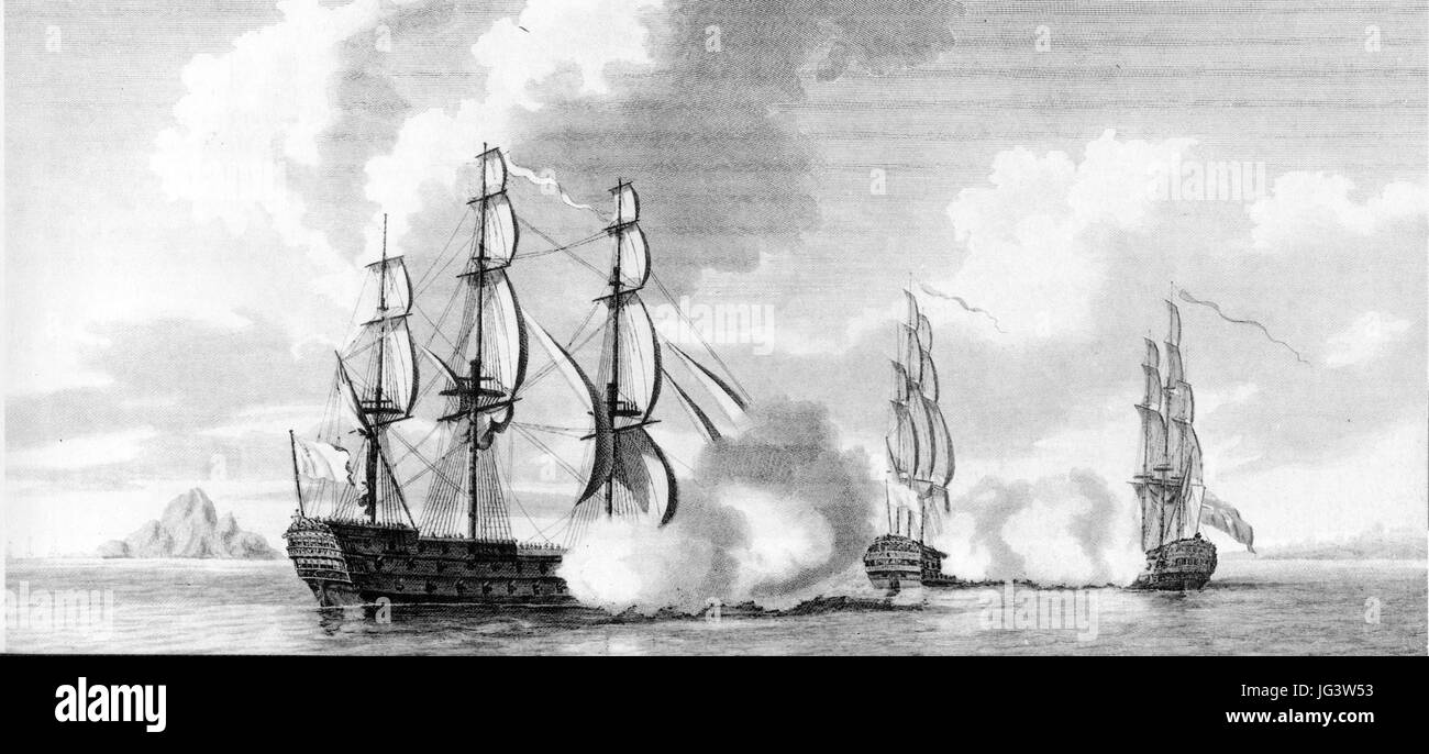 Mona passaggio 19 aprile 1782 Foto Stock