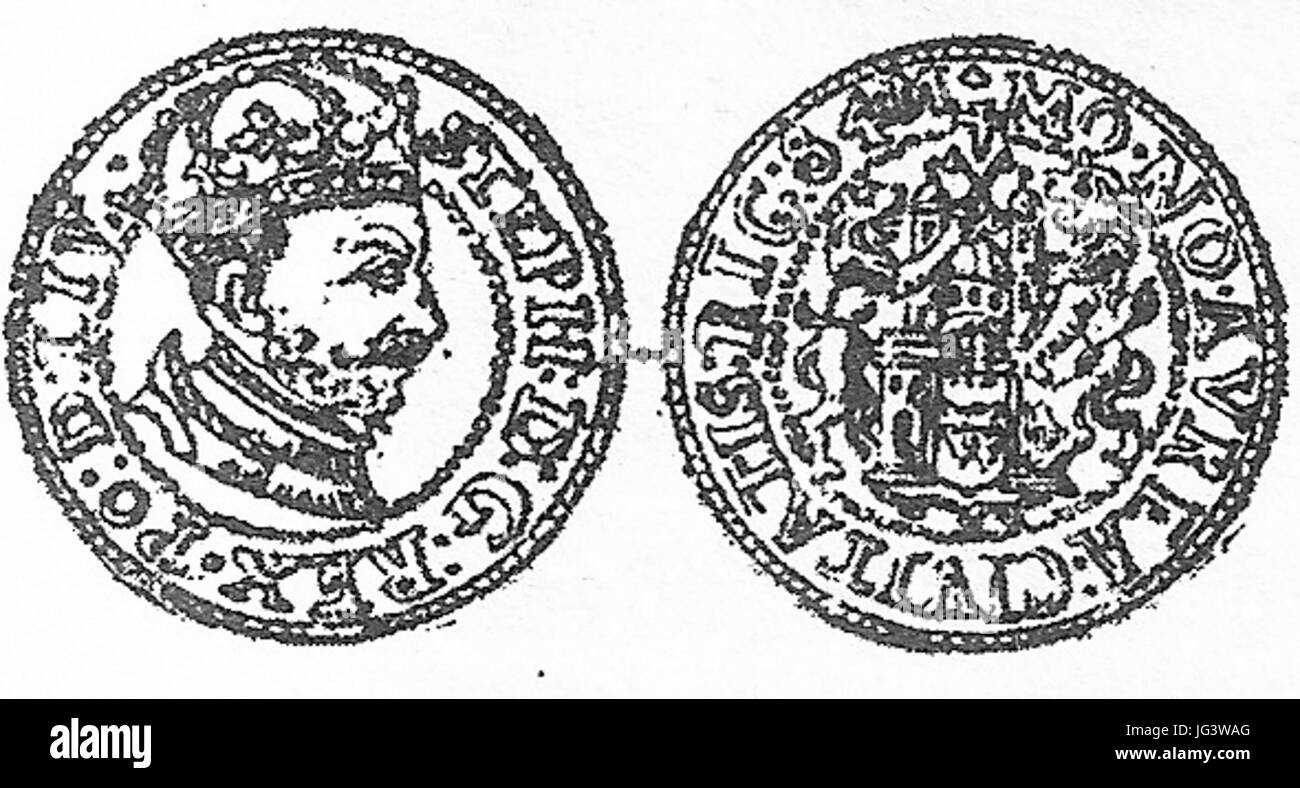 Monety polskie Rygi Złoty polski Foto Stock