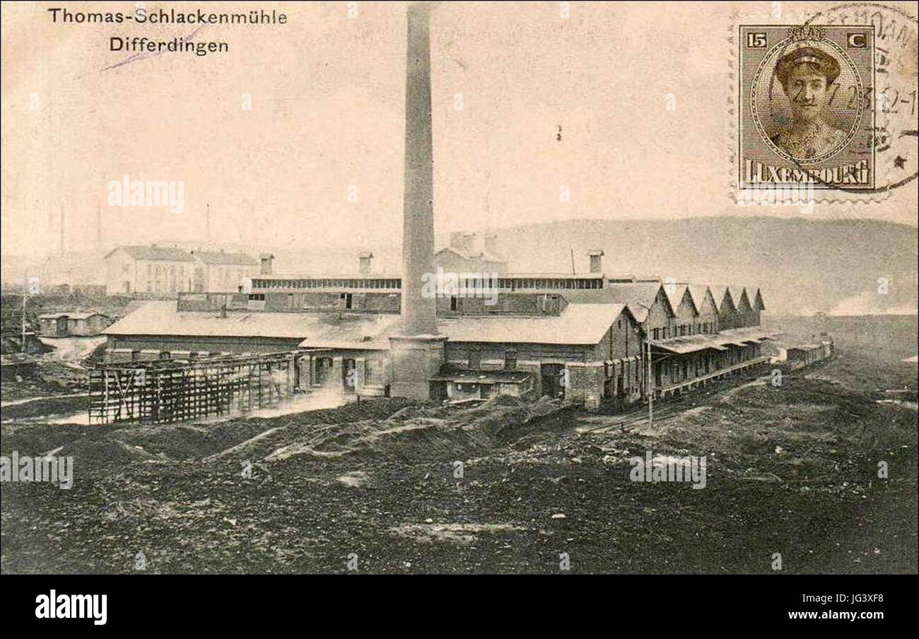 Moulin à scories Differdange (1923) Foto Stock