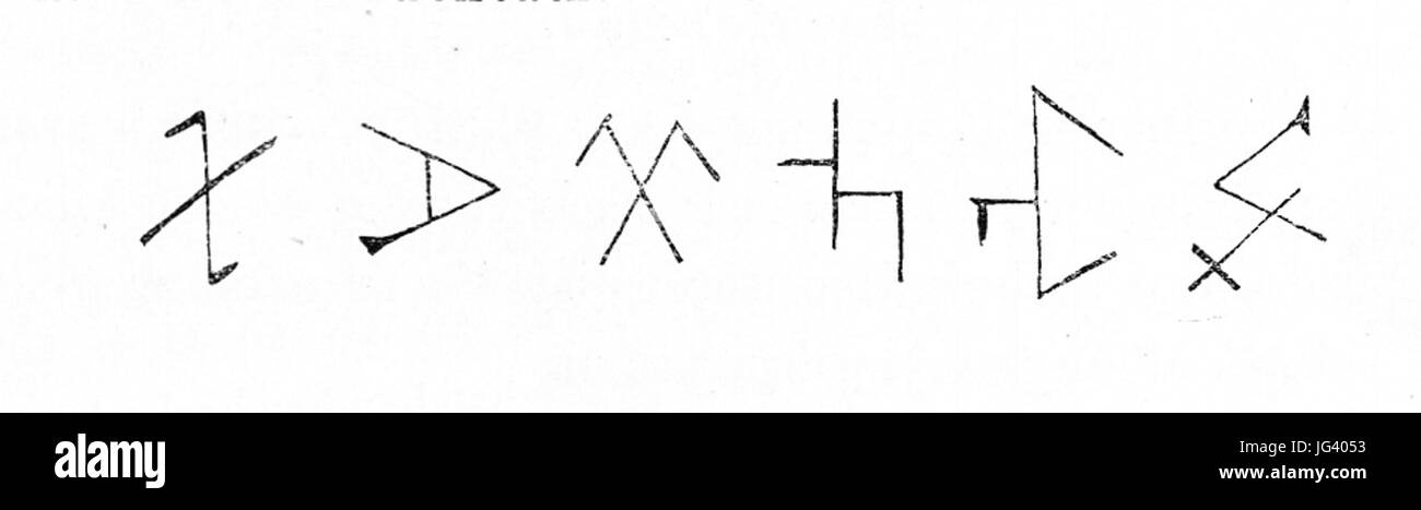 MZK 001 Nr 10 Charakteristik der Baudenkmale Böhmens - Steinmetzzeichen Altstädter Brückenturm 2 Foto Stock