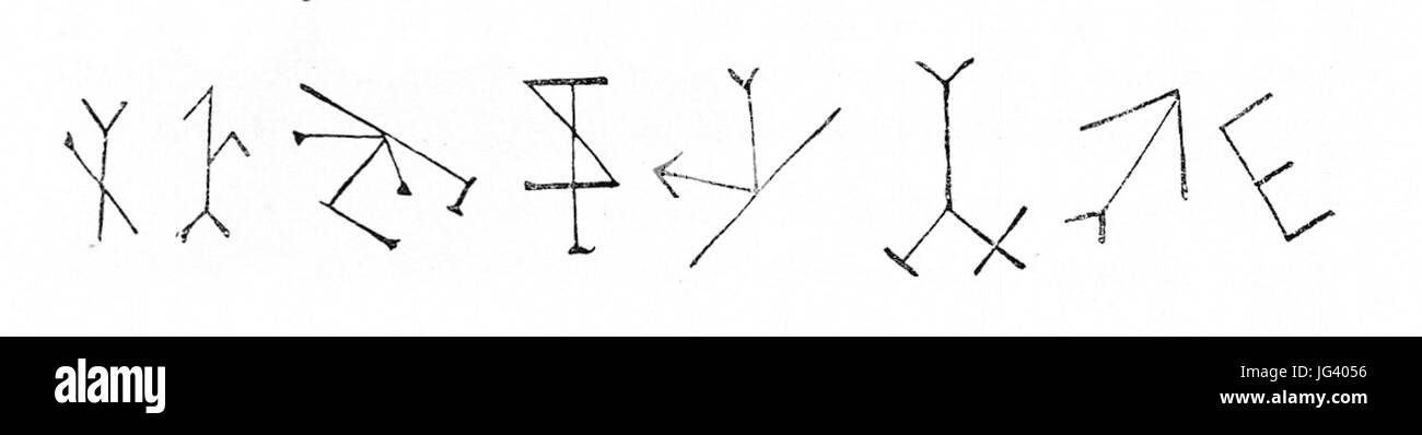 MZK 001 Nr 10 Charakteristik der Baudenkmale Böhmens - Steinmetzzeichen Kleinseitner Brückenturm Foto Stock