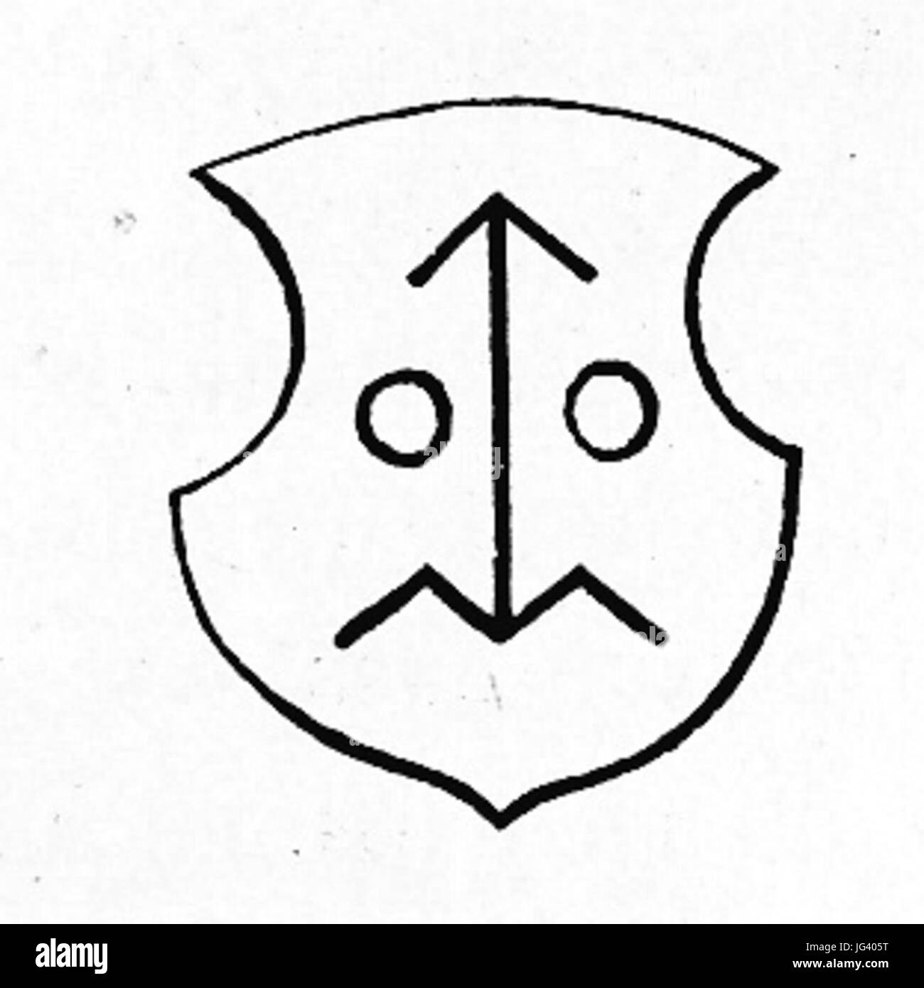 MZK 01 1856 Hauszeichen von Landleuten - 08 Nägeln Foto Stock